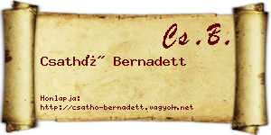 Csathó Bernadett névjegykártya